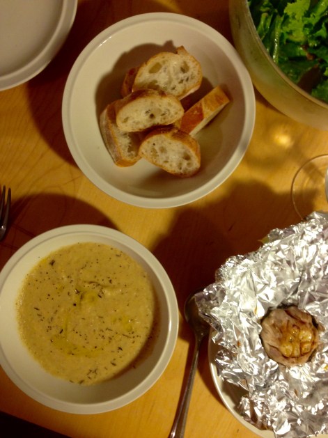 Roasted Cauliflower Parsnip Soup