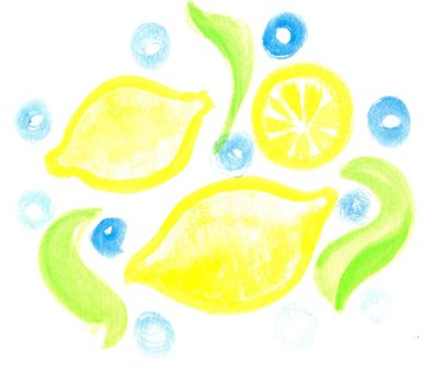 Watercolor painting of lemons