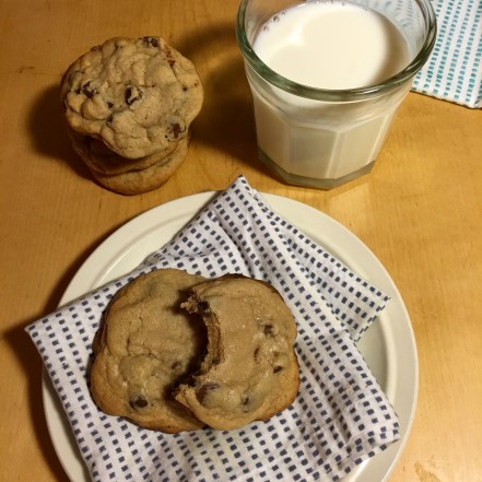 Chocolate Chip Cookies milk