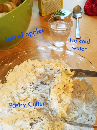 Process for making crust dough for apple dessert